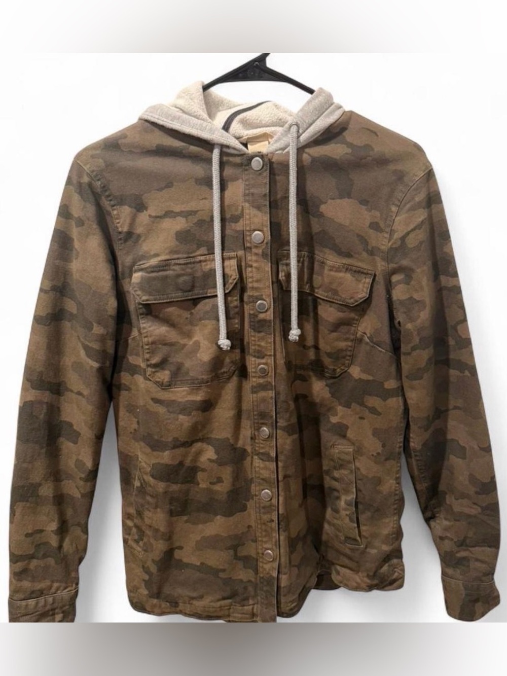 Duluth Trading Co Brown Camo Hooded Field Jacket